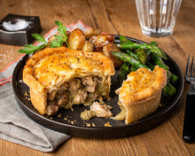 Load image into Gallery viewer, Braised Herb Fed Chicken, Smoked Yorkshire Bacon, &amp; Leek Pie *New Improved Recipe (Pack of 6 x 250g)
