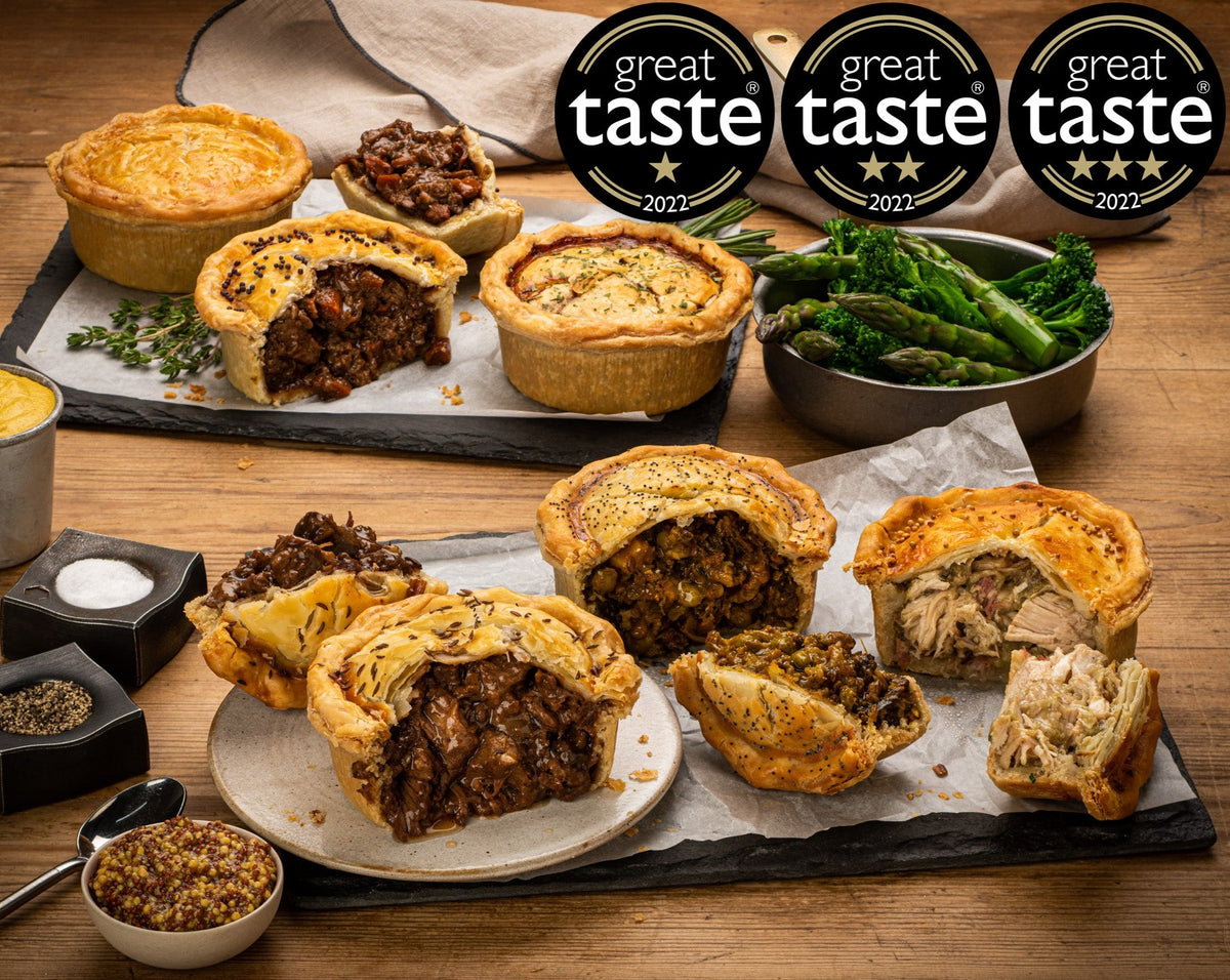 Yorkshire Taster Box 6 Different Pies in one Box Yorkshire Handmade
