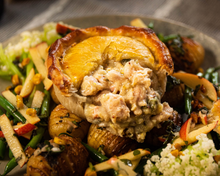 Load image into Gallery viewer, Braised Herb Fed Chicken, Smoked Yorkshire Bacon &amp; Leek Pie (Box of 6 x 250g)

