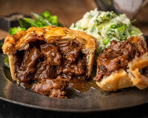 Limited Edition - Grass-Fed Yorkshire Wagyu Beef, Buffalo Blue Cheese and Riggwelter Ale Pie (Pack of 6 x 250g)